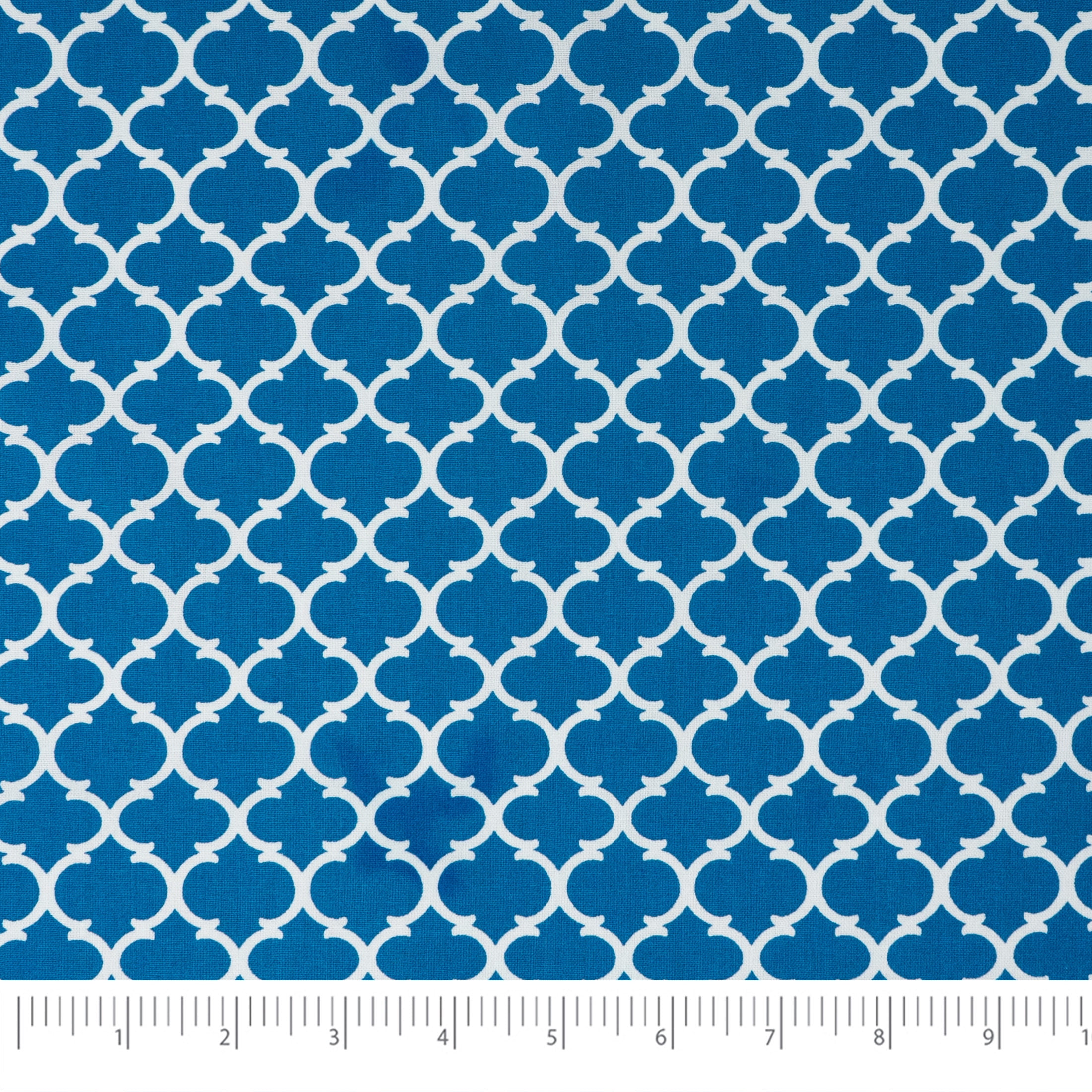 Waverly Inspirations, 100% Cotton, Sewing & Crafting, Ogee Grecian Blue, Fat Quarter, Prints, 21 x 18