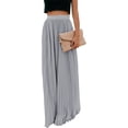 thumbnail image 1 of Falda larga de gasa plisada de cintura alta para mujer Gris CH Gris CH Xishao ropa, 1 of 2