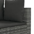 thumbnail image 5 of vidaXL 6 Piece Garden Sofa Set with Cushions Grey Poly Rattan, 5 of 5