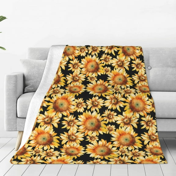 Vsdgher Sunflowers 1 Ultra-Soft Micro flannel Blanket Throw Blankets for Couch Sofa, Bed (4 sizes)-40"x30"