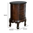 thumbnail image 5 of Wooden Chest with 3 Drawer and Scrolled Details, Dark Brown- Saltoro Sherpi, 5 of 5