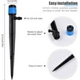 thumbnail image 2 of Kalolary 100PCS Adjustable 360° Micro Spray Drip Emitters, Full Circle Bubbler Sprinklers, Fits 1/4" (4-6mm) Irrigation Tubing for Garden Watering (Blue), 2 of 5