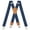 Blue, variant on Men's Suspenders, with Heavy Duty Clip Wide X-Back for Work Adjustable Suspenders (Black, Plain style)