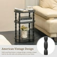 thumbnail image 5 of Black Side Table, 3-Tier Small Oval End Table, Modern Night Stand Wood Accent Table for Living Room, Bedroom, Black, 5 of 16