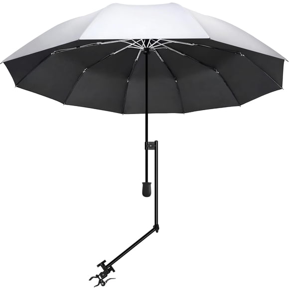 Sombrilla de playa XLINGZA UPF 50+ con pinza ajustable portátil