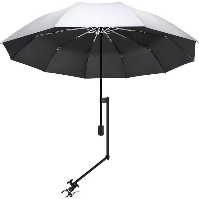 Sombrilla de playa XLINGZA UPF 50+ con pinza ajustable portátil