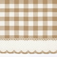 thumbnail image 2 of Woven Trends Designer Home Modern Kitchen Curtain Panels, 24L x 29W Inches Blackout Window Tier Pair Set, Premimum Cotton Blend Buffalo Classic Country Plaid Gingham Checkered Design, Taupe, 2 of 7