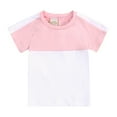 thumbnail image 6 of LYMAYTER 2PCS Infant Girls Boys Cotton T-Shirt Outfit for Kids Toddler Solid Colour Short Sleeve Tees Tops Shorts Sets 3 Months-13 Years, 6 of 9