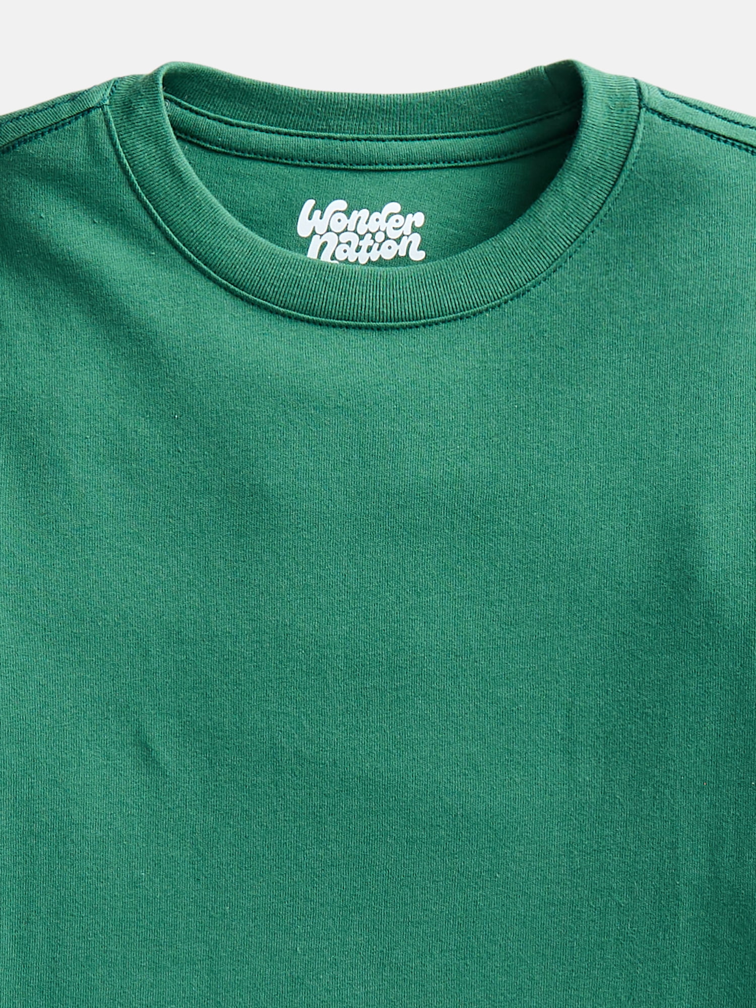 Wonder Nation Boys' Kid Tough Tee with Short Sleeves, 3-Pack Sizes XS-XXL & Husky