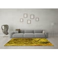 thumbnail image 3 of Ahgly Company Machine Washable Indoor Rectangle Oriental Yellow Industrial Area Rugs, 7' x 10', 3 of 4