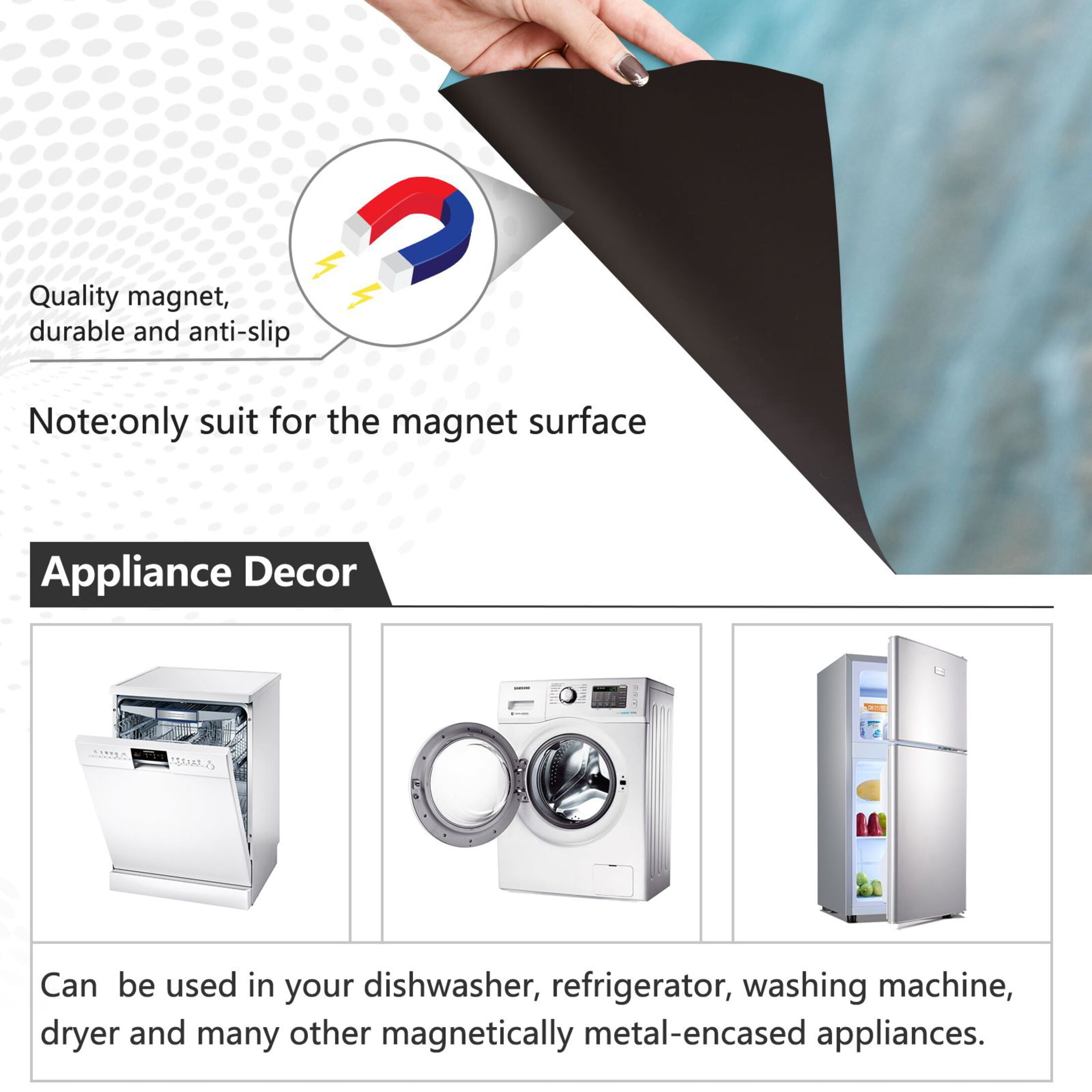 Dishwasher Magnetic Sticker 23x26 Inch Refrigerator Magnetic Sticker Washing Machine Magnetic Sticker Kitchen Panel Magnetic Sticker Home Decor Beautiful Sea Shell