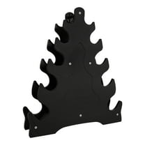 LIOOBO Dumbbell Storage Rack Black 5 Tier Weight Rack with Premium PP Material and Triangular Stable Structure