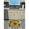 thumbnail image 3 of Yellow Hibiscus by Malenda Trick Machine Washable Memory Foam Mat, 3 of 4