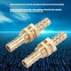 thumbnail image 3 of 2 Piezas Conector De Montaje De Mamparo De Latón Con Púas Para Manguera Para Acoplamiento De Tuberías Máquina CNC Instrumento De Construcción De Inyección Para Tubos Adecuados, 3 of 7