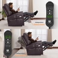 thumbnail image 6 of MCombo Large Dual Motor Power Recliner Chair for Tall Person, Infinite Position Sleep Recliner for Living Room, Faux Leather,  Dark Brown, 6 of 10