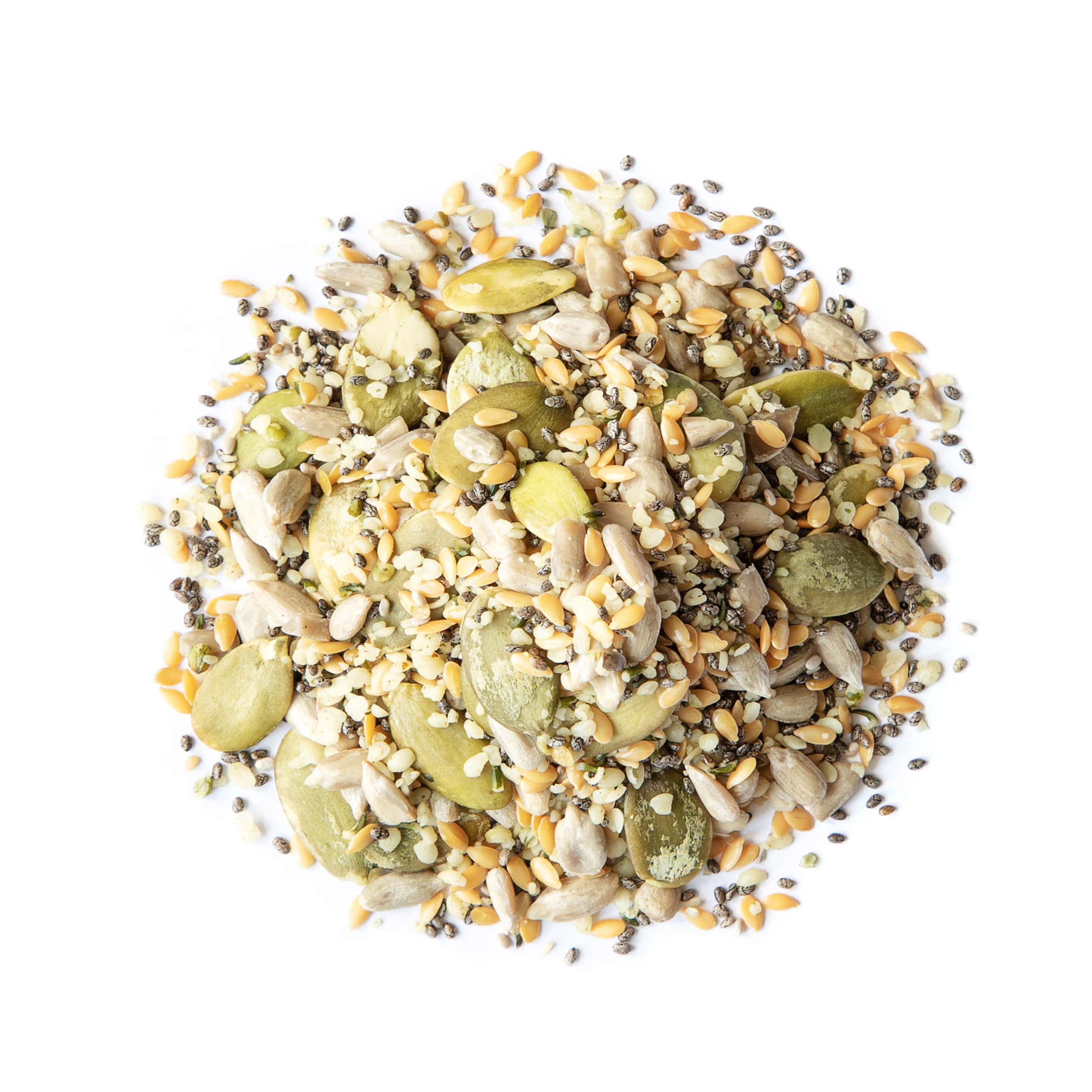 Organic Raw Superseed Mix with Chia, Flax, Hemp, Pumpkin, and Sunflower, 10 Pounds  Non-GMO Five Whole Seeds Blend, Vegan, Kosher, Bulk. High in Omega-3, Omega-6, Fiber, Protein. Perfect Salad Topper