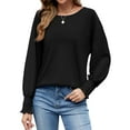 thumbnail image 5 of Long Sleeve Tops for Women 2024 Fashion T Shirts for Women Crewneck Casual Loose Shirts Basic Tee, 5 of 7
