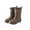 Coffee, variant on Kids Solid Color Mid-Calf Rain Boots, Waterproof Non- Wellies Color:Green,Size:1-2.5 Years