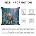 thumbnail image 5 of SHANXI Tree Botanical Waterfall Landscape Nature Animals Blue Green Comfortable Decorative Bedroom Apartment Sofa Square Cushion 12x12in, 5 of 5