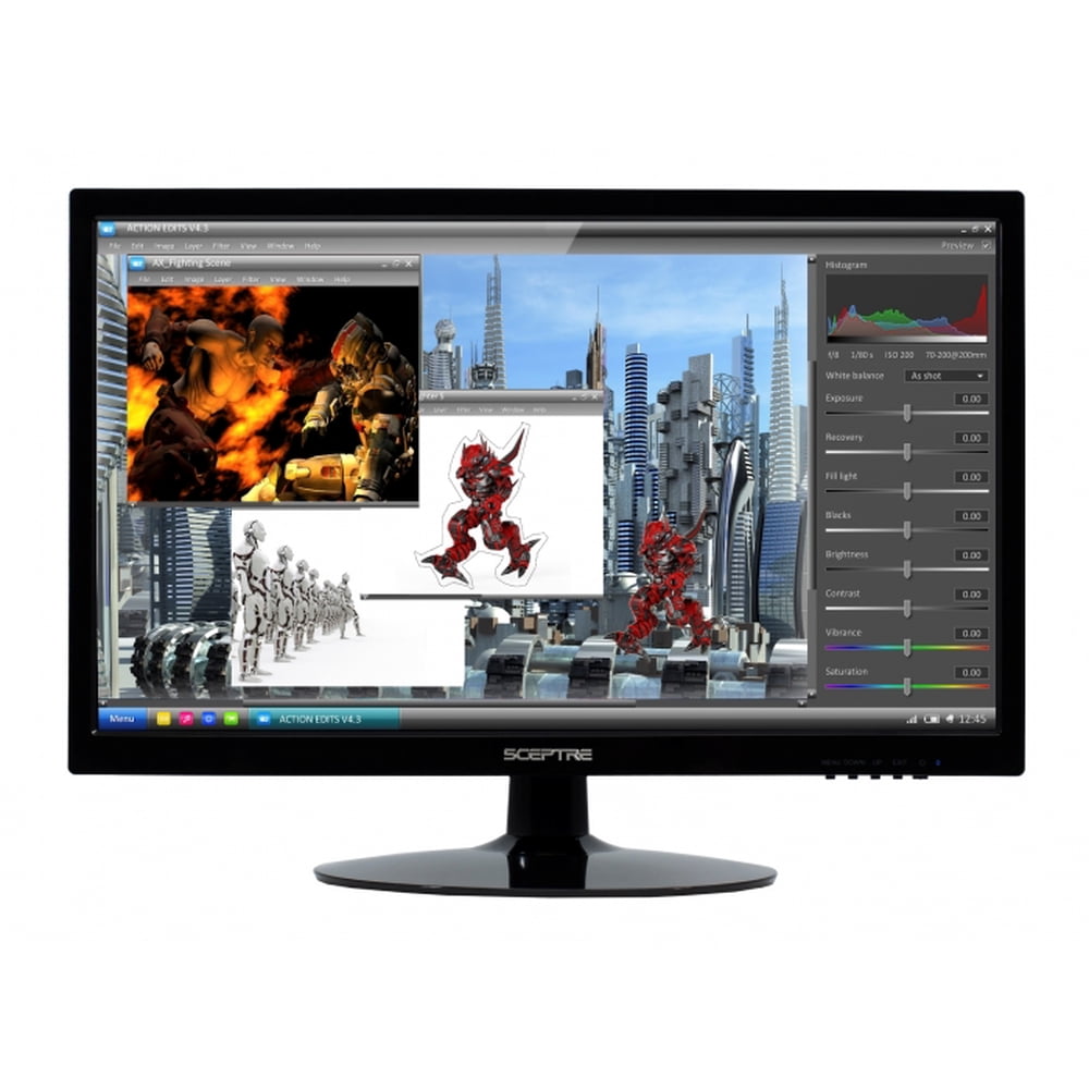 Sceptre 1920x1080 HDMI DVI VGA LED FHD 22Inch Monitor E225W19208A