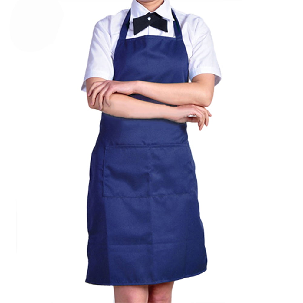 BLACK BLUE GINGHAM APRON FOR CHEFS BUTCHER HOME KITCHEN COOKING CRAFT BAKING BBQ 
