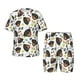 thumbnail image 1 of Fotbe Rottweiler Pijama Estampada de 2 Piezas para Niños – Ropa de Dormir de Manga Corta Cómoda para Niños y Niñas, Camiseta y Shorts de Algodón-Medium, 1 of 6