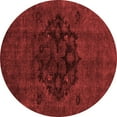 thumbnail image 1 of Ahgly Company Machine Washable Indoor Round Abstract Red Modern Area Rugs, 7' Round, 1 of 4