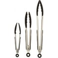 thumbnail image 2 of Holm Heat Resistant Non Stick Stainless Steel Silicone Food Tong Sets (3 Count), 2 of 3