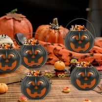 Diceymbol Halloween Candy Jars, 6-Pack Mini Cauldron Pots for Party Decor and Treats, 2.76-Inch