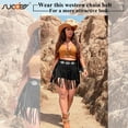 thumbnail image 3 of SUOSDEY Women Western Chain Waist Belt Cowgirl Metal Belt for Dress Jeans Adjustable, 3 of 7