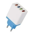 thumbnail image 3 of 4 USB Color Travel Charger 3A Phone Fast Charging Charger EU Plug Adapter, 3 of 3