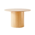 thumbnail image 1 of Ilios Innova | Mesa Rom Redonda de Comedor 120cm Color Maple, Superficie de MDF con Melamina, Base Cilíndrica de Tablillas Modernas, Ideal para 4 Personas, Diseño Nórdico Minimalista, 1 of 9