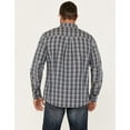 thumbnail image 4 of Brothers And Sons Men's Marietta Plaid Print Long Sleeve Button Down Performance Dark Blue Small, 4 of 4