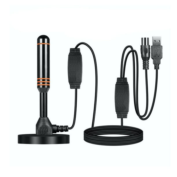 Antena de TV digital Elegate para interiores base magnética Con Amplificador USB negro