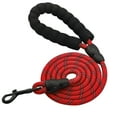 thumbnail image 2 of SLYNSHome Rope Dog Leash with Comfortable Padded Handle and Highly Reflective Threads for Small Medium and Large Dogs Heavy Duty - Red - 59 inch - L, 2 of 4