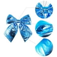 thumbnail image 3 of Allgala Christmas Decorative Metallic Foil Fabric Bows for Wreath Garland Christmas Tree Chair Wedding-2 Pack-14" (30x35cm)-Turquoise-XBW92372, 3 of 4