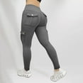 thumbnail image 2 of Womens High Waist Leggings Scrunch Cargo Leggings Butt Lifting Hidden Soft Pants Tummy Control Workout Yoga Pants with Pockets, 2 of 5