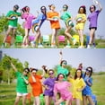 thumbnail image 6 of Large Size Colorful T-shirt Women's Wedding Fun Sisters Outfit Candy Couple Student Loose Party Uniform Class Uniform, 6 of 8