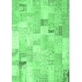 thumbnail image 1 of Ahgly Company Indoor Rectangle Patchwork Emerald Green Transitional Area Rugs, 6' x 9', 1 of 4