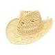 thumbnail image 2 of Sombrero de vaquero,Sombrero vaquero de paja estilo western vintage para mujer y hombre,Sombrero de playa flexible clásico y moldeable para verano,Sombrero de vaquero enrollable Sombrero de, 2 of 8