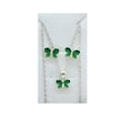 thumbnail image 4 of COLLAR DE MARIPOSA VERDE DE PLATA Y ARETES, 4 of 4