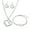 Silver, variant on Jiaroswwei 1 Set Women Necklace Bracelet Earrings Hollow Out Double Heart Pendant Jewelry Set for Daily Wear