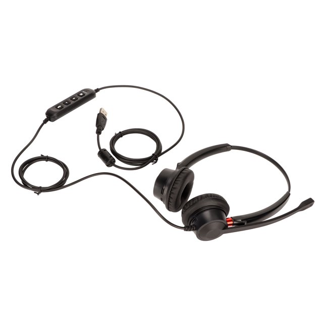 Telephone Headset, Call Center Headset Noise Cancellation Volume Adjustment For Business For Telemarketing