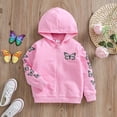 thumbnail image 3 of GYRATEDREAM Girls Hooded Jacket Butterfly Zip Coat Little Girls Jacket Lightweight Adorable Outerwear For Spring & Autumn for 18-24M Pink, 3 of 8