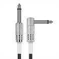 thumbnail image 4 of 6.35mm Guitar Cable (25FT) - 1/4 Inch TS to 1/4 Inch TS 6.35mm Phono Jack Straight to Right Angle Plug Instrument Wire Cord For Electric Bass Guitar, Amplifier, Musical Instrument Line-level, 4 of 4