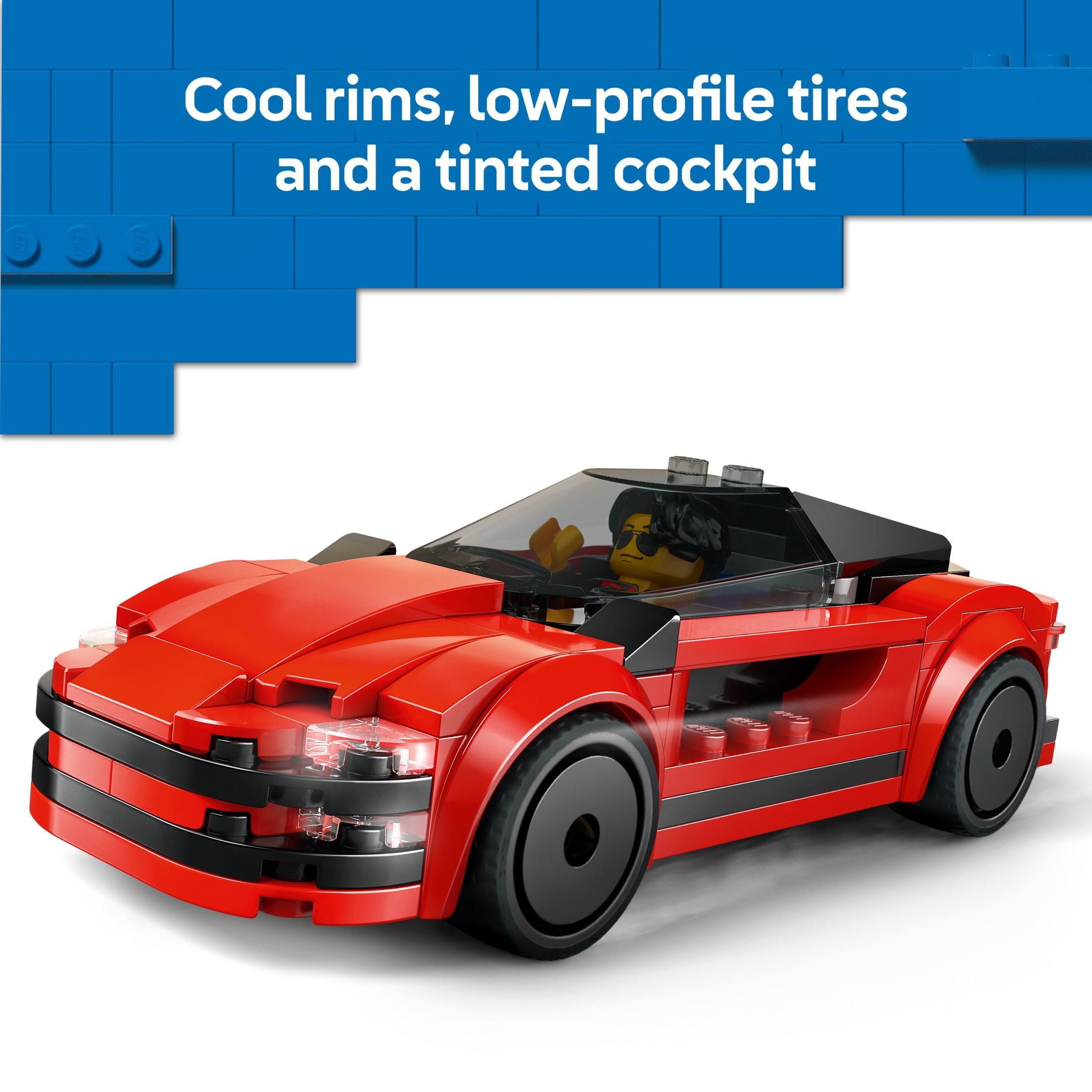 LEGO City Red Sports Car Toys - Building Toys for Kids, Boys