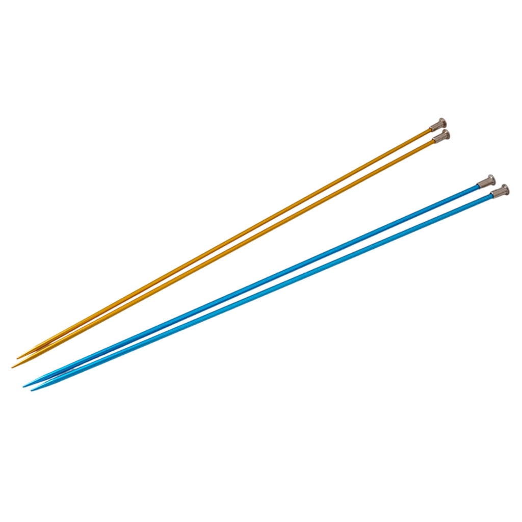 WINDLAND 10Pairs 35.0cm Long Aluminum Knitting Needle Single Pointed Head Knitting Needle