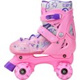 thumbnail image 3 of Patines de 4 Ruedas Little monkey Ajustable Niño Niña Rueda Led Talla S Rosa, 3 of 4