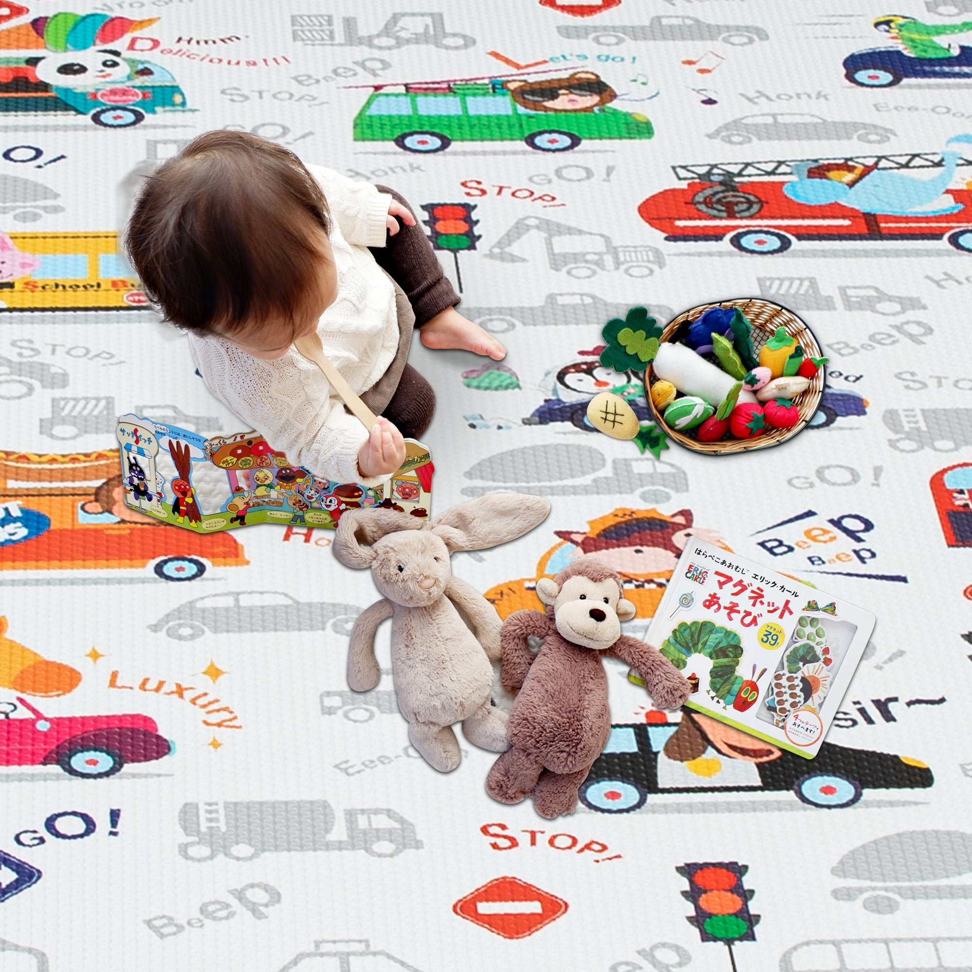 RAY STAR 55x90.5x0.39in Baby Play Mat, Reversible Crawling play mat Thickness Soft Mat
