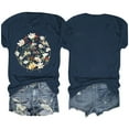 thumbnail image 4 of Aloohaidyvio Graphic T Shirts for Women,Summer Women's Floral Tee Wildflower Graphic T Shirt Spring Flower Casual Loose Top 2024 Crew Neck Short Sleeve Shirts Tees, 4 of 4